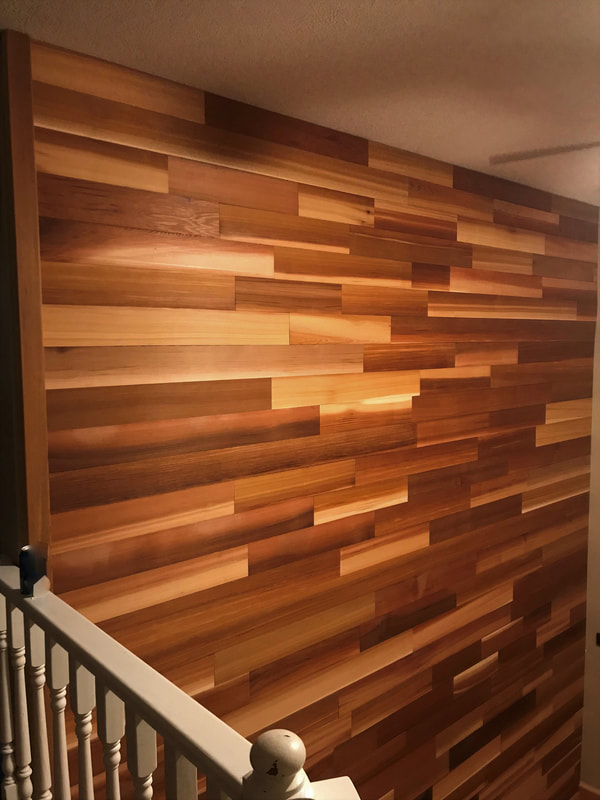 Finished wood wall